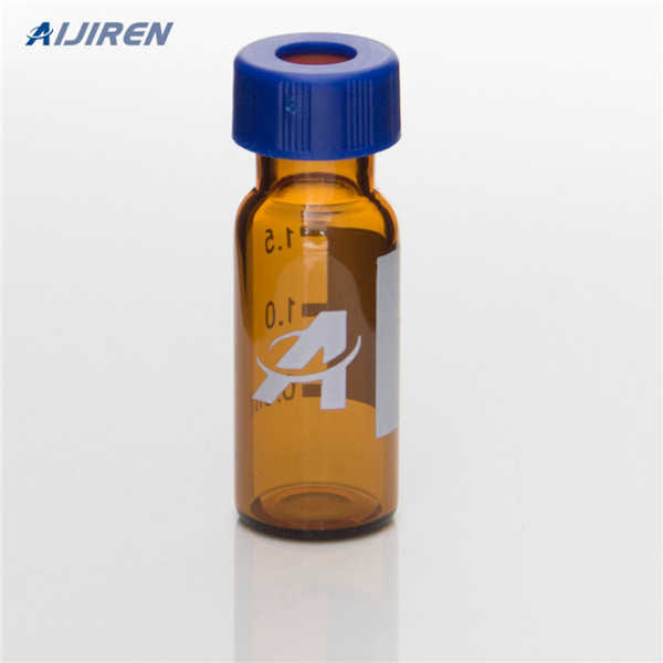 amber crimp neck vial aluminum crimp cap and septa